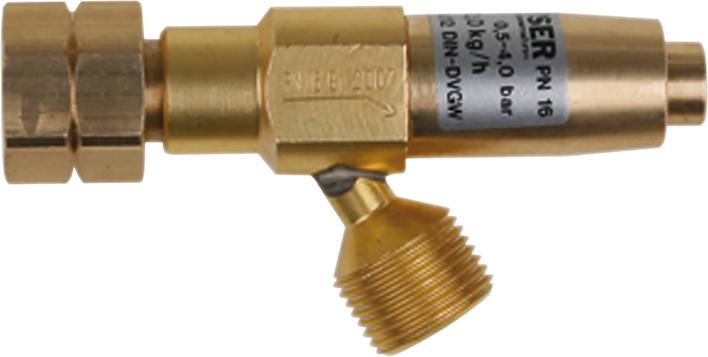 Schlauchbruchsicherung Gasdruck 4bar / 6kg/h GCE