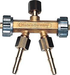 Doppelabzweigventil Brenngas, G 3/8" L