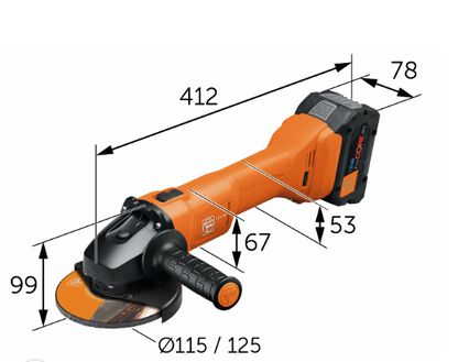AKKU WINKELSCHLEIFER CCG 18-125-12 AS
