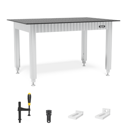 Siegmund Werkbank höhenverstellbar mit Stahlplatte 1500x1000 inkl. Zubehör