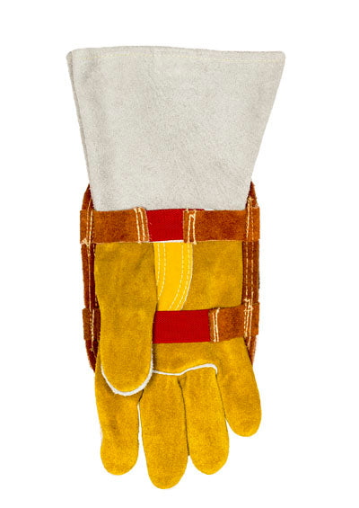 Hochhitzefester, aluminisierter Handschutz mit Leder rückseite, Paar