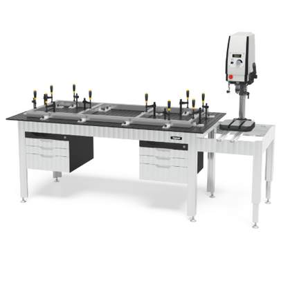 Siegmund Werkbank höhenverstellbar mit Stahlplatte 1200x800 inkl. Zubehör