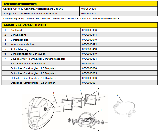 ESAB Vorsatzscheibe Außen für Savage A40 / A41, WarriorTech, AristoTech