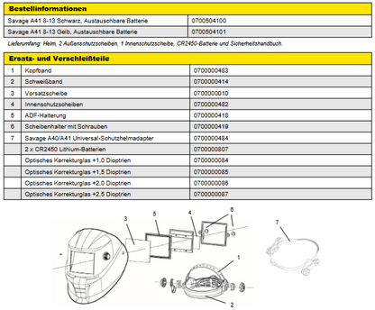 ESAB Vorsatzscheibe Außen für Savage A40 / A41, WarriorTech, AristoTech