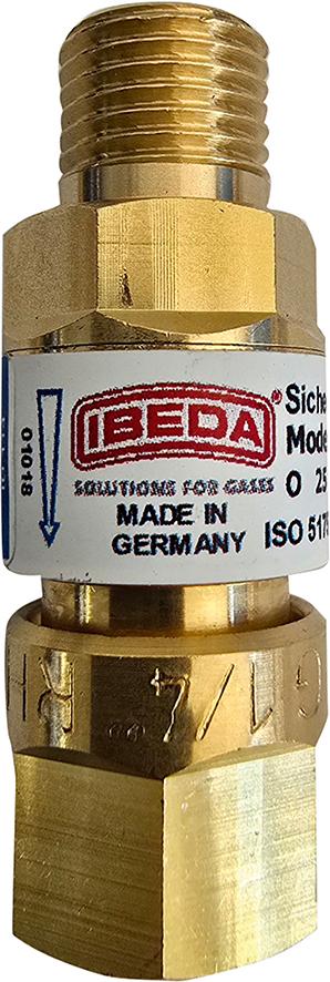 Sicherheitseinrichtung Sauerstoff, G 1/4" RH