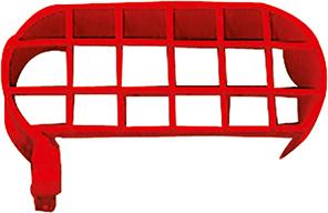 Manometerschutzbügel rot-gelb, Brenngas