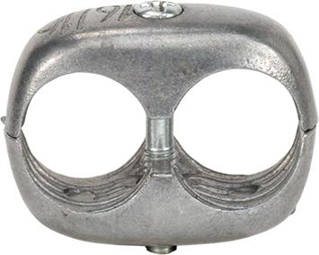 Doppelschlauchklemme Leichtmetall, 13 x 13 mm