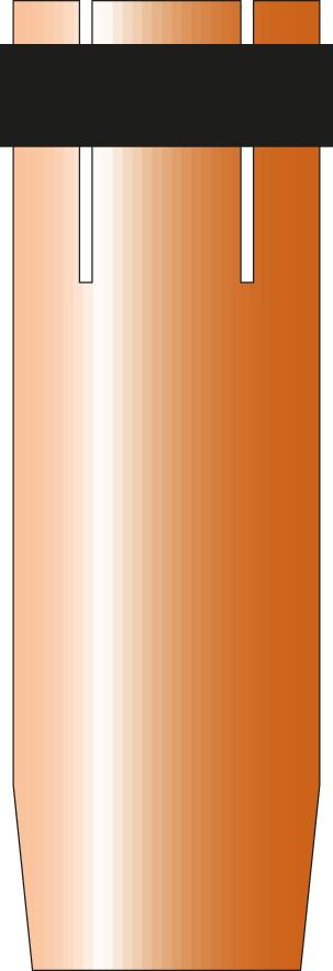 Gasdüse ERGOPLUS MB 400/500, konisch, NW16